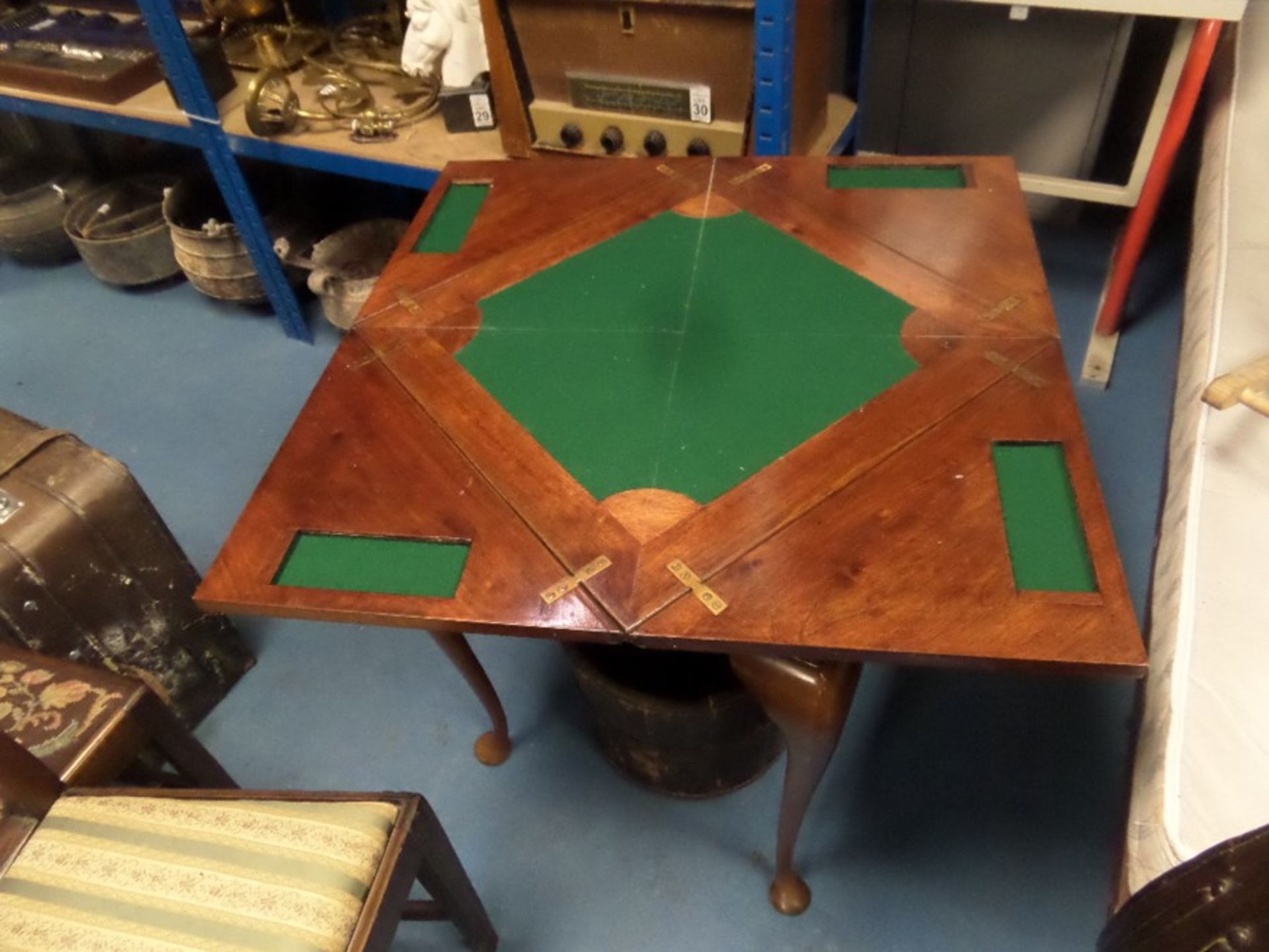 WALNUT ENVELOPE CARD TABLE