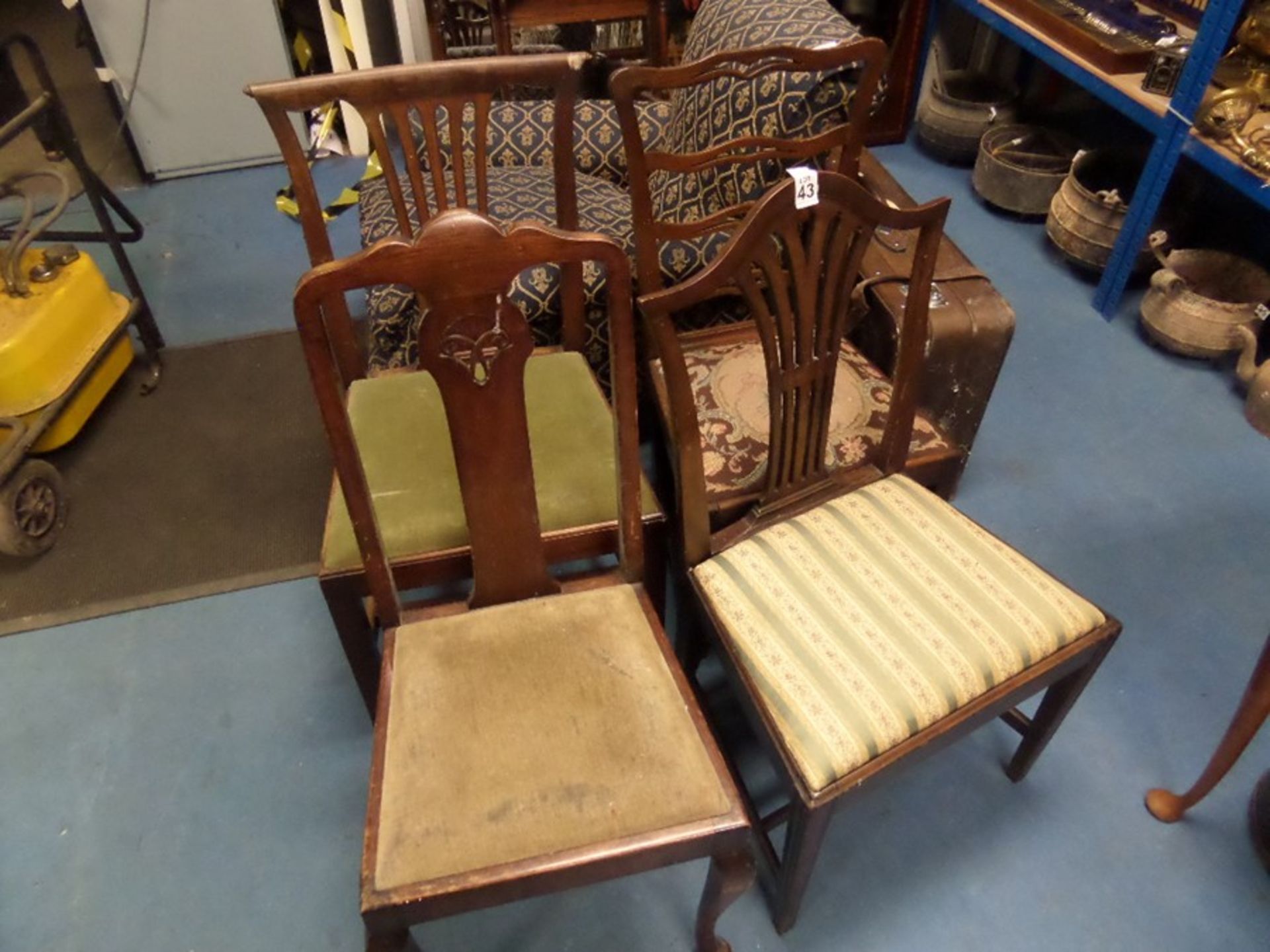 4 ASSORTED ANTIQUE CHAIRS