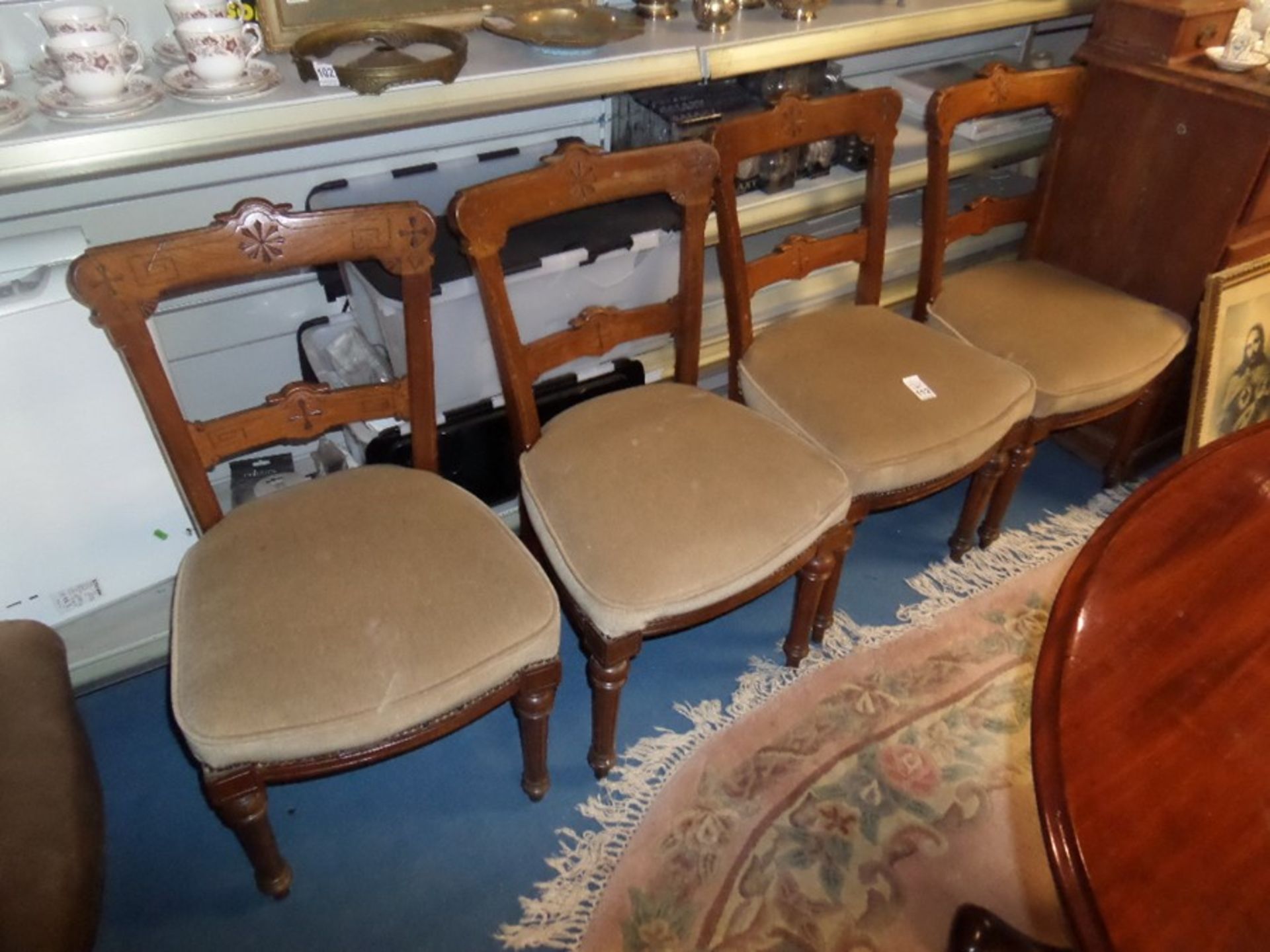 SET OF 4 EDWARDIAN CHAIRS