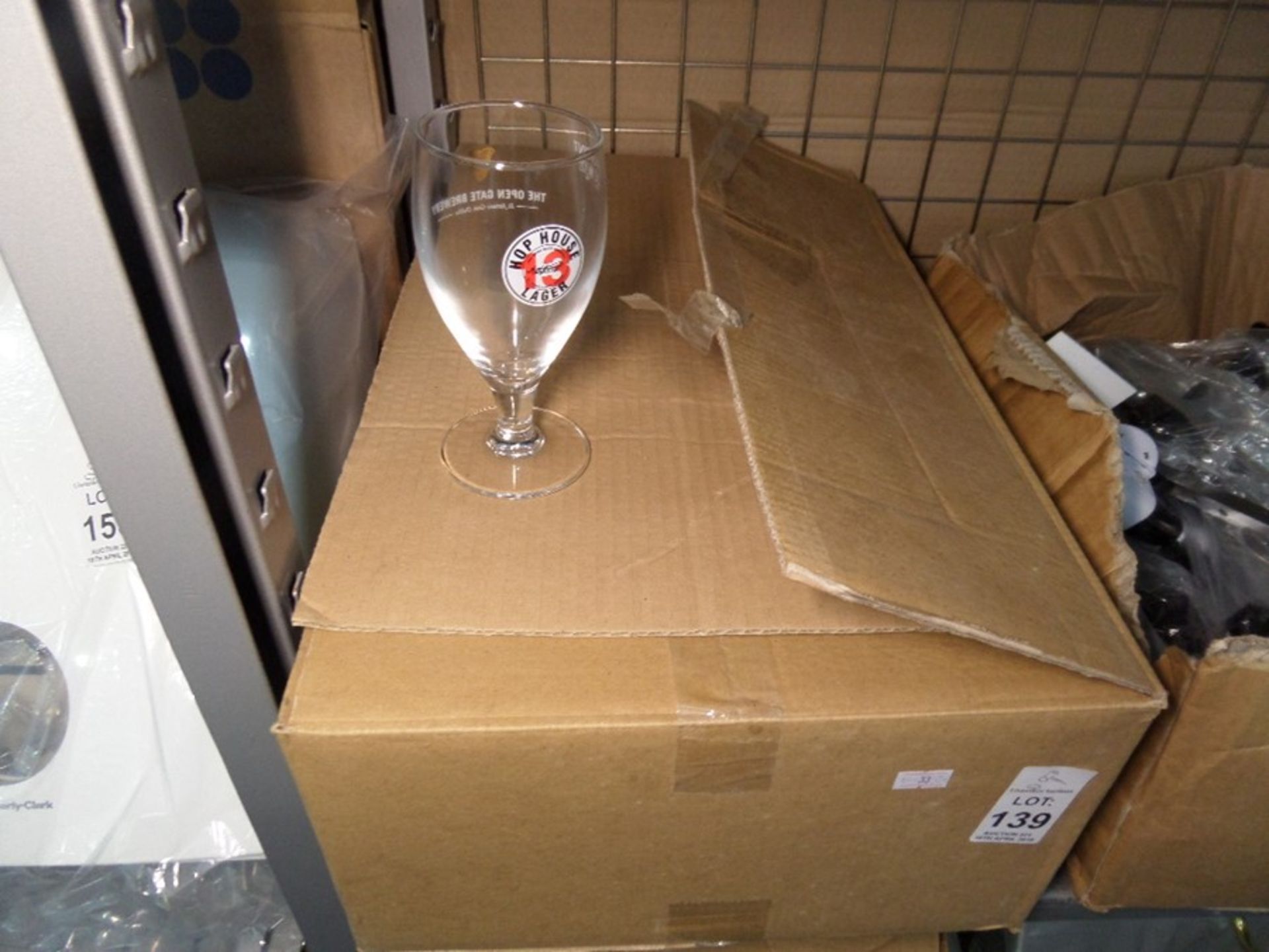 BOX OF HOP HOUSE LAGER GLASSES