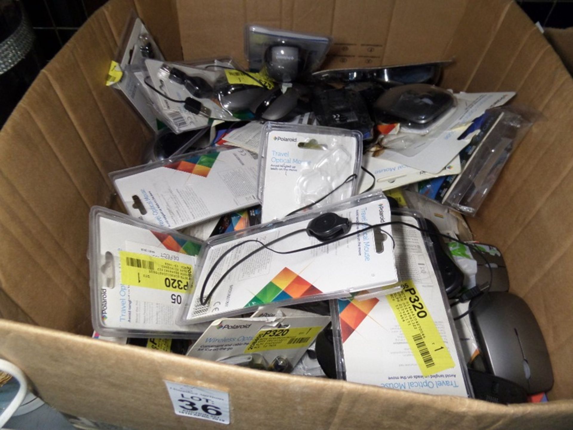 BOX OF COMPUTER MICE