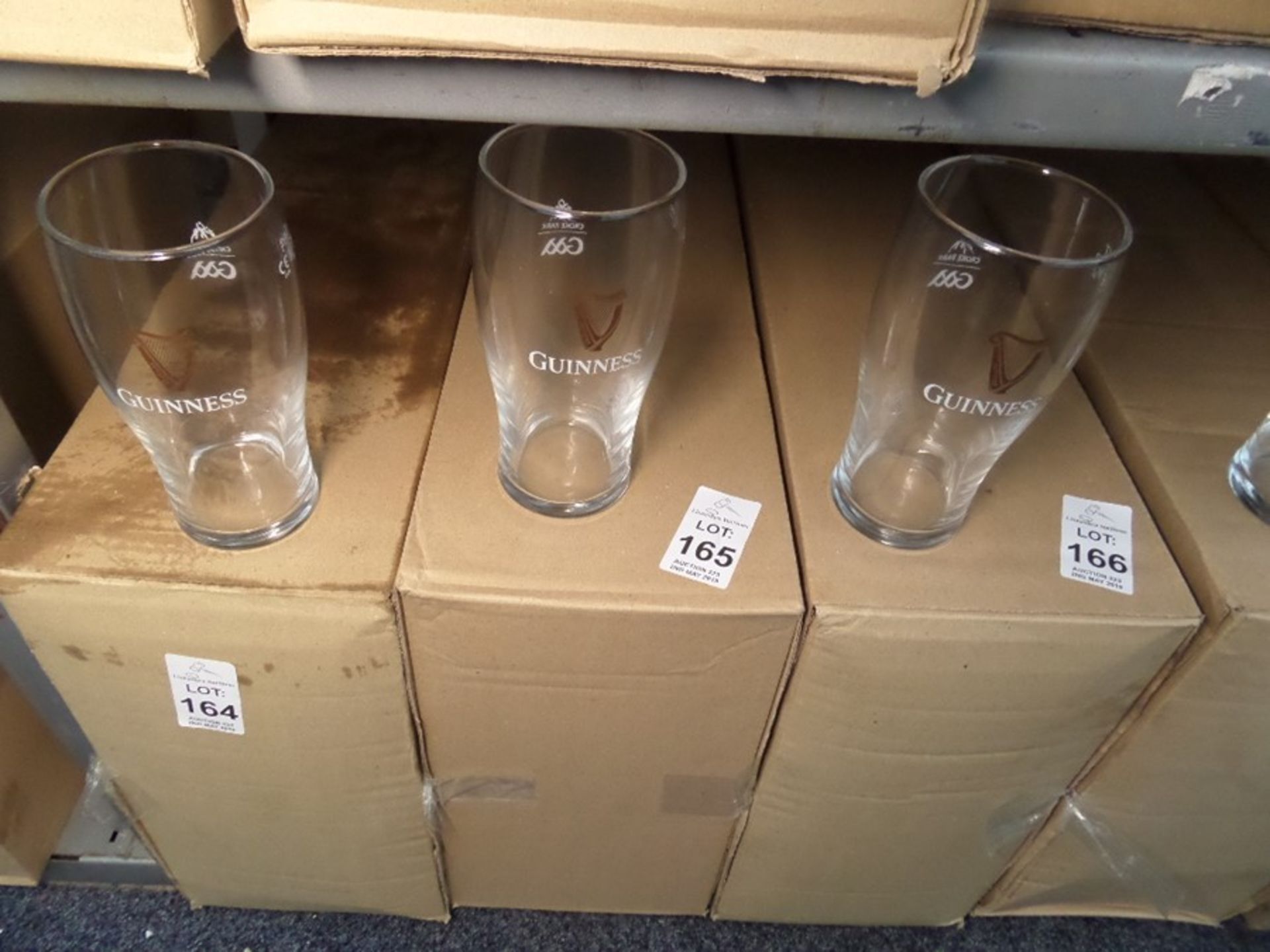 BOX OF NEW GUINNESS PINT GLASSES