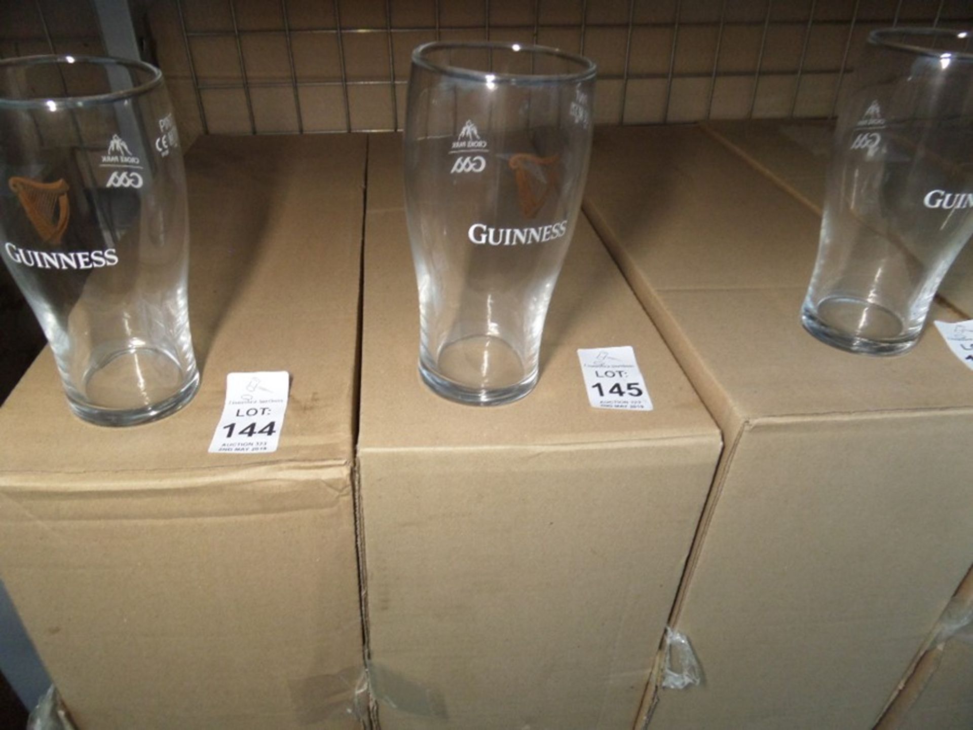 BOX OF NEW GUINNESS PINT GLASSES