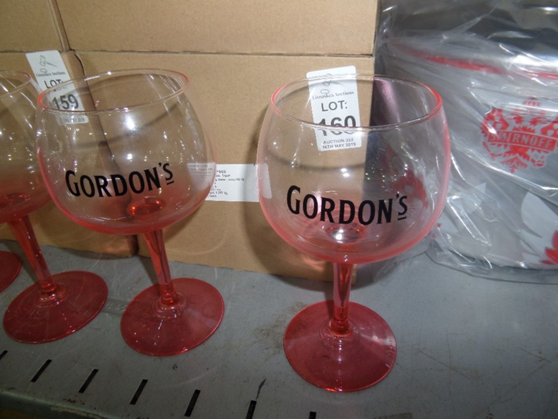 BOX OF 6 NEW GORDON'S GLASSES