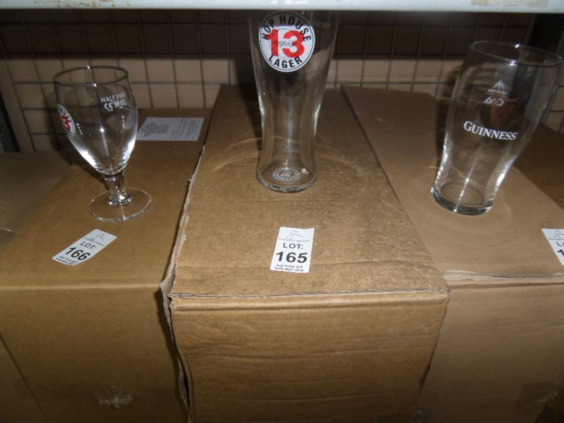 BOX OF NEW HOP HOUSE 13 PINT GLASSES