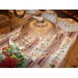 GLASS CAKE PLATE AND DOME