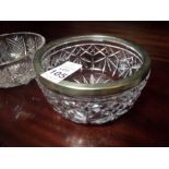 HEAVY CUT GLASS BOWL