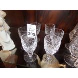 6X WATERFORD CRYSTAL SHERRY GLASSES