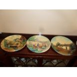 3X LARGE BOSSONS WALL HANGING PLATES