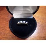 LADIES 9CT GOLD HALLMARKED RING WITH CUBIC ZIRCONIA IN CASE