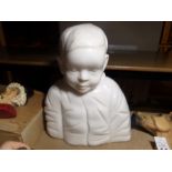 HEAVY MARBLE CHILD BUST