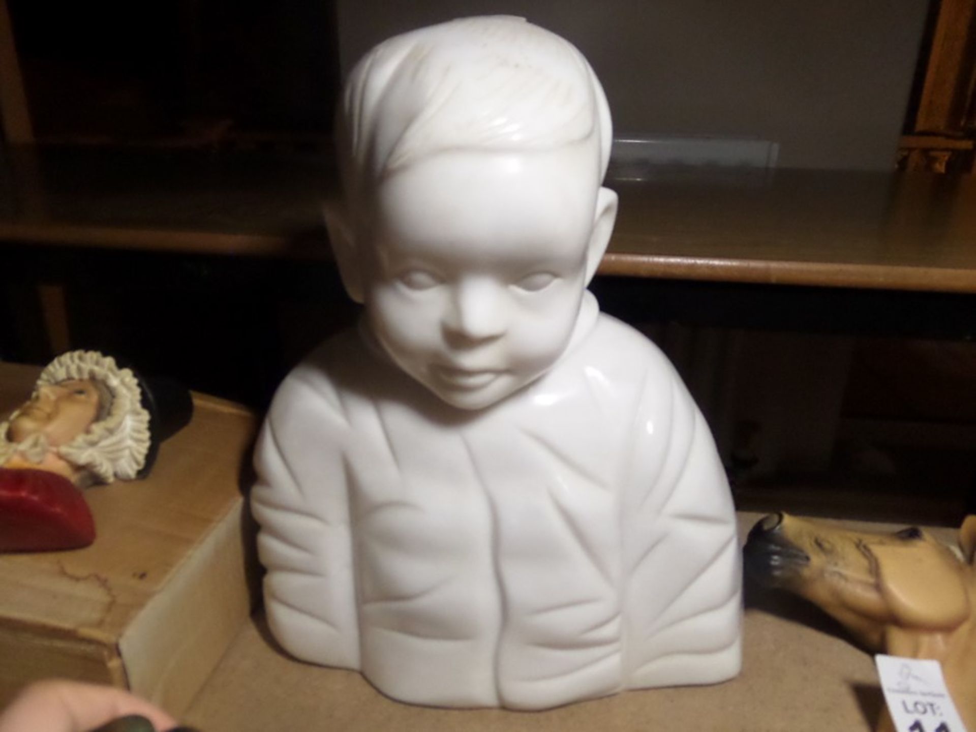 HEAVY MARBLE CHILD BUST