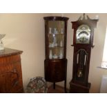 MAHOGANY BOW FRONTED CORNER DISPLAY CABINET