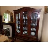 MAHOGANY 3 DOOR/ 3 DRAWER DISPLAY CABINET