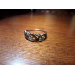 LADIES 9CT GOLD HALLMARKED RING WITH REAL DIAMONDS (DIA)