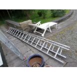 SET OF DOUBLE EXTENDING ALUMINIUM LADDERS