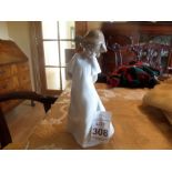 LLADRO NAO CHILD IN WHITE DRESS FIGURINE