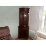 MAHOGANY CORNER DISPLAY CABINET