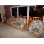 6 PIECE WICKER CONSERVATORY SET