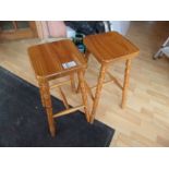 2X PINE STOOLS