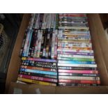 LARGE BOX OF DVDS