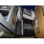 BOX OF TELEPHONES/COMPUTER KEYPAD