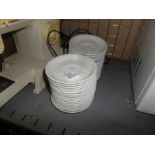 LARGE LOT OF WHITE SAUCERS