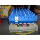 LOT OF TRAYS AND EGG TRAYS