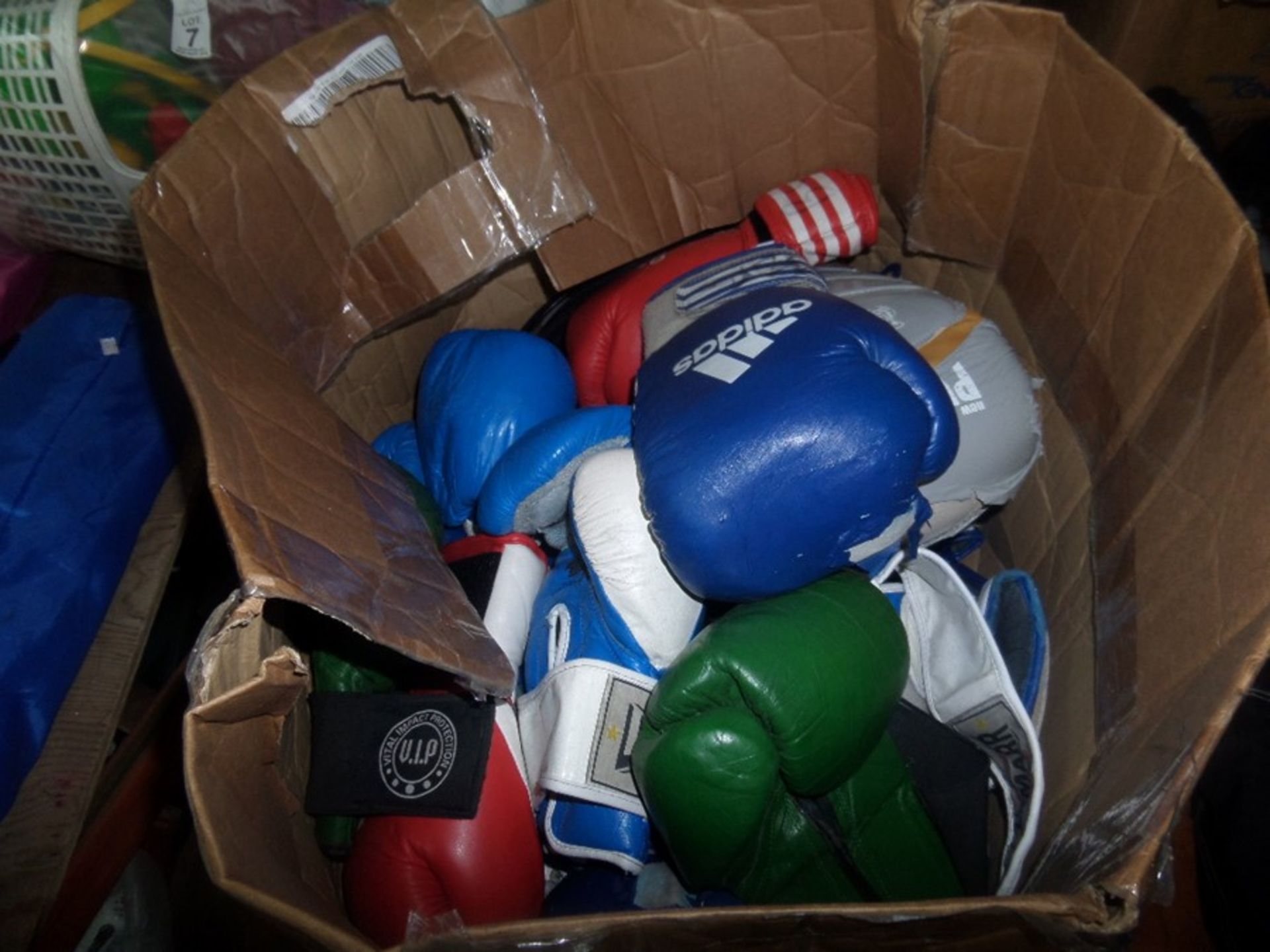 LARGE BOX OF BOXING GLOVES