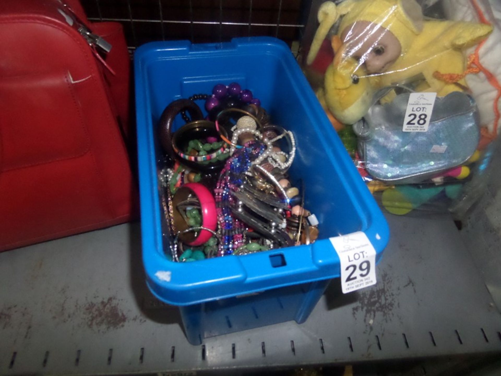 TUB OF COSTUME JEWELLERY AND BELTS