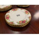 SET OF 6 ROYAL ALBERT OLD COUNTRY ROSE SIDE PLATES