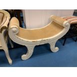 CREAM UPHOLSTERED BEDROOM BENCH