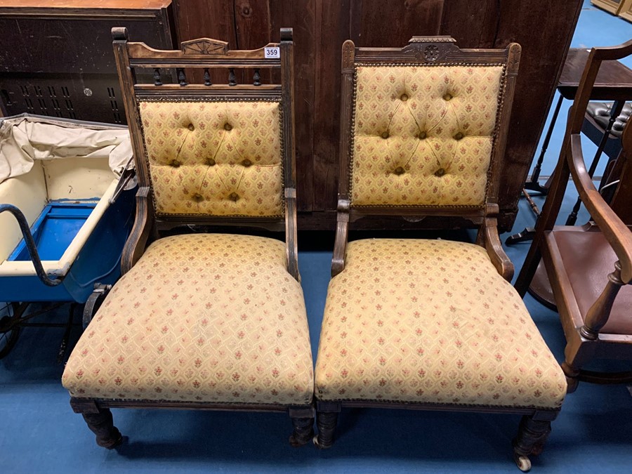 PAIR OF EDWARDIAN CHAIRS