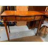 SERPENTINE INLAID 1 DRAWER CONSOLE TABLE