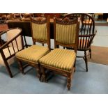 PAIR OF EDWARDIAN DINING CHAIRS