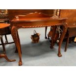 MAHOGANY CONSOLE TABLE