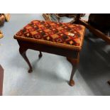 UPHOLSTERED PIANO STOOL