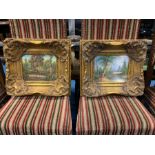 PAIR OF GILT FRAMED PAINTINGS