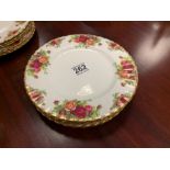 SET OF 6 ROYAL ALBERT OLD COUNTRY ROSE SIDE PLATES