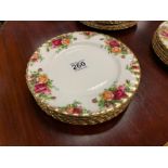 SET OF 6 ROYAL ALBERT OLD COUNTRY ROSE SIDE PLATES