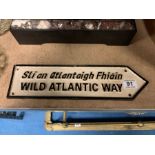 CAST IRON "WILD ATLANTIC WAY" SIGN