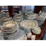 34 PIECE "DORSET" OLD STAFFORDSHIRE DINNER SET