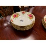 SET OF 6 ROYAL ALBERT OLD COUNTRY ROSE BOWLS