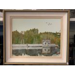 PAINTING "THE UPPER DAM AND VALVE HOUSE" BOHERNABREENA (SIGNED M. BRYAN 09)