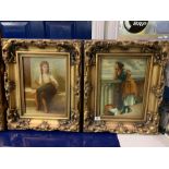 PAIR OF GILT FRAMED PAINTINGS