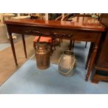 VICTORIAN ROUNDED CORNER MAHOGANY CONSOLE TABLE