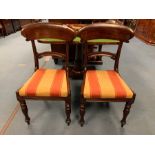 PAIR OF VICTORIAN BAR BACK CHAIR