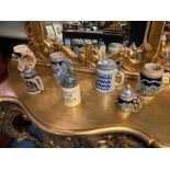 7 ASSORTED GERMAN TANKARDS