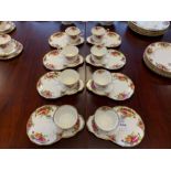 8 ROYAL ALBERT OLD COUNTRY ROSE TV SALAD PLATES WITH CUPS