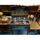 LARGE CANTEEN OF CUTLERY IN TABLE (BY JAMES WALKER LTD.)